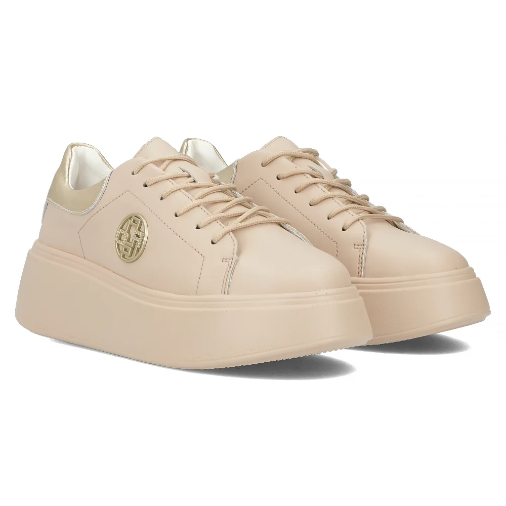 Leather sneakers Filippo DP6058/24 BE beige