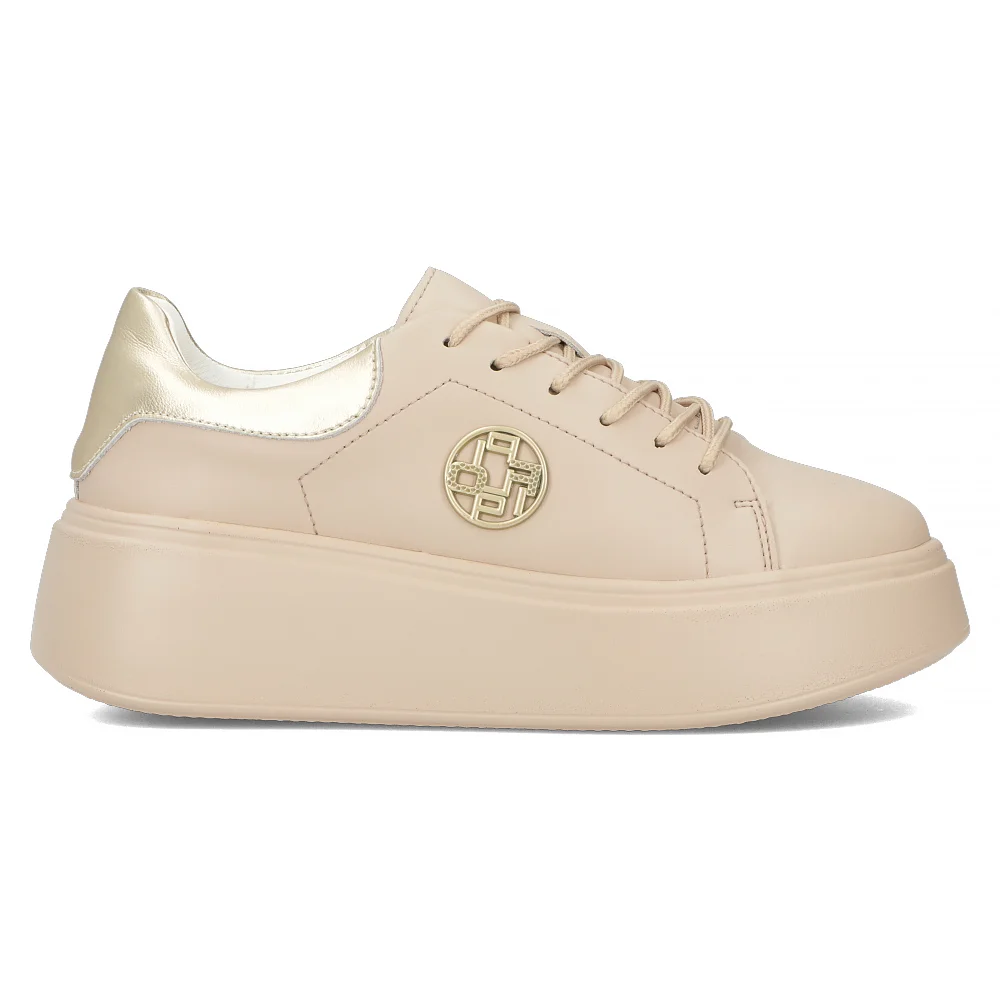 Leather sneakers Filippo DP6058/24 BE beige