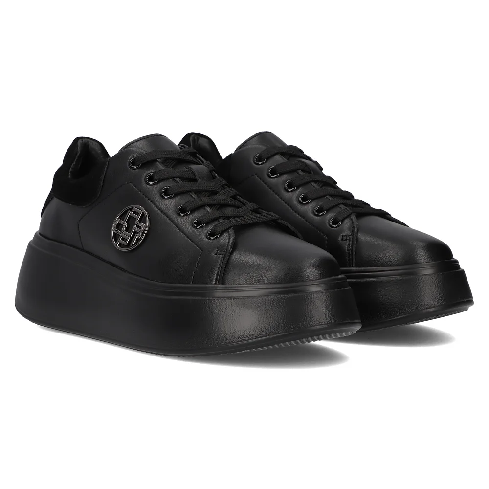 Leather sneakers Filippo DP6058/24 BK BK black