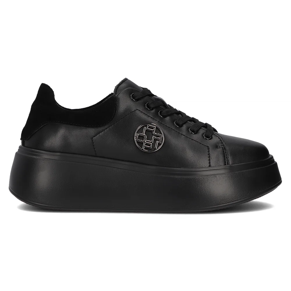 Leather sneakers Filippo DP6058/24 BK BK black