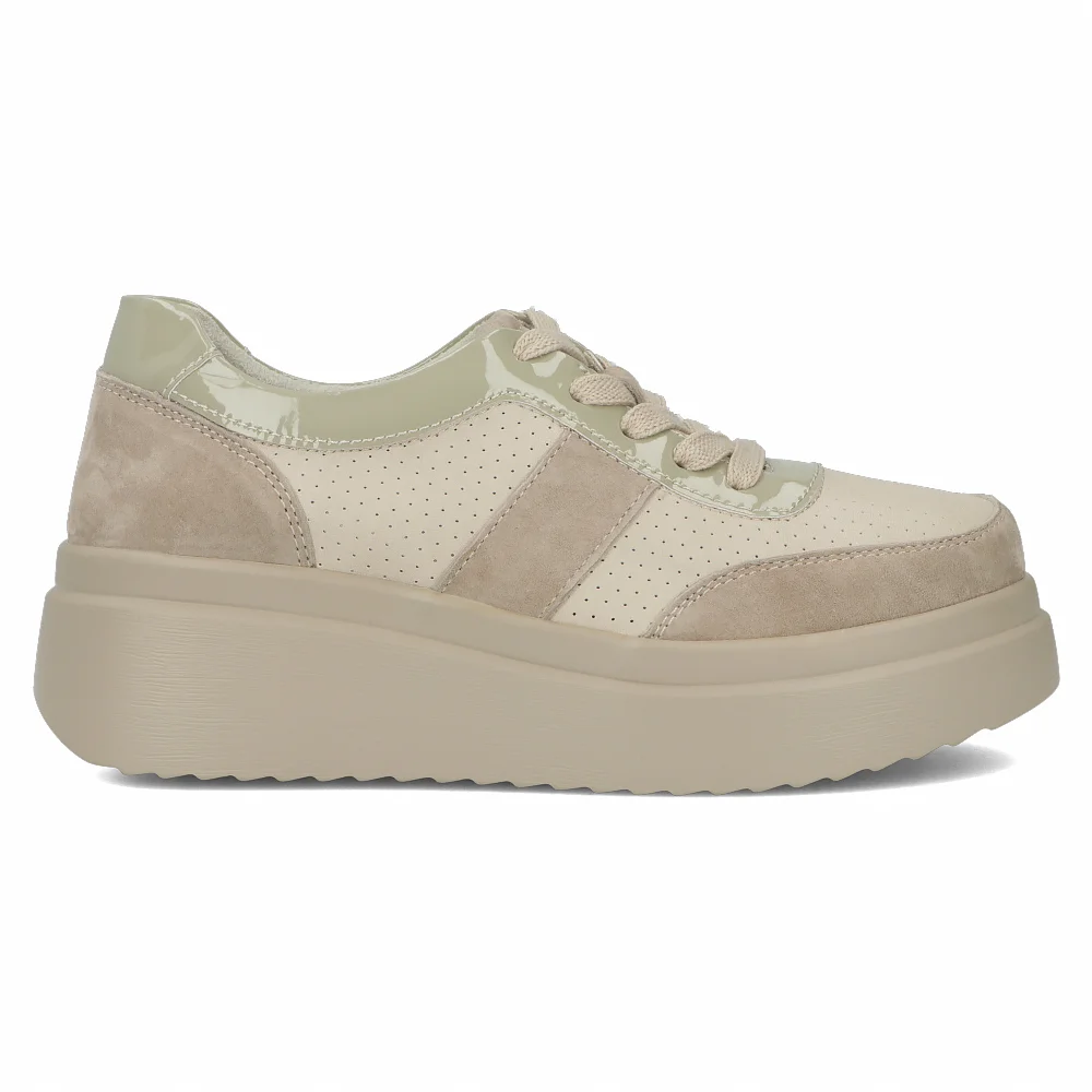 Leather sneakers Filippo DP6107/24 BE beige