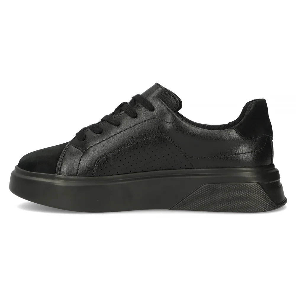 Leather sneakers Filippo DP6118/24 BK black