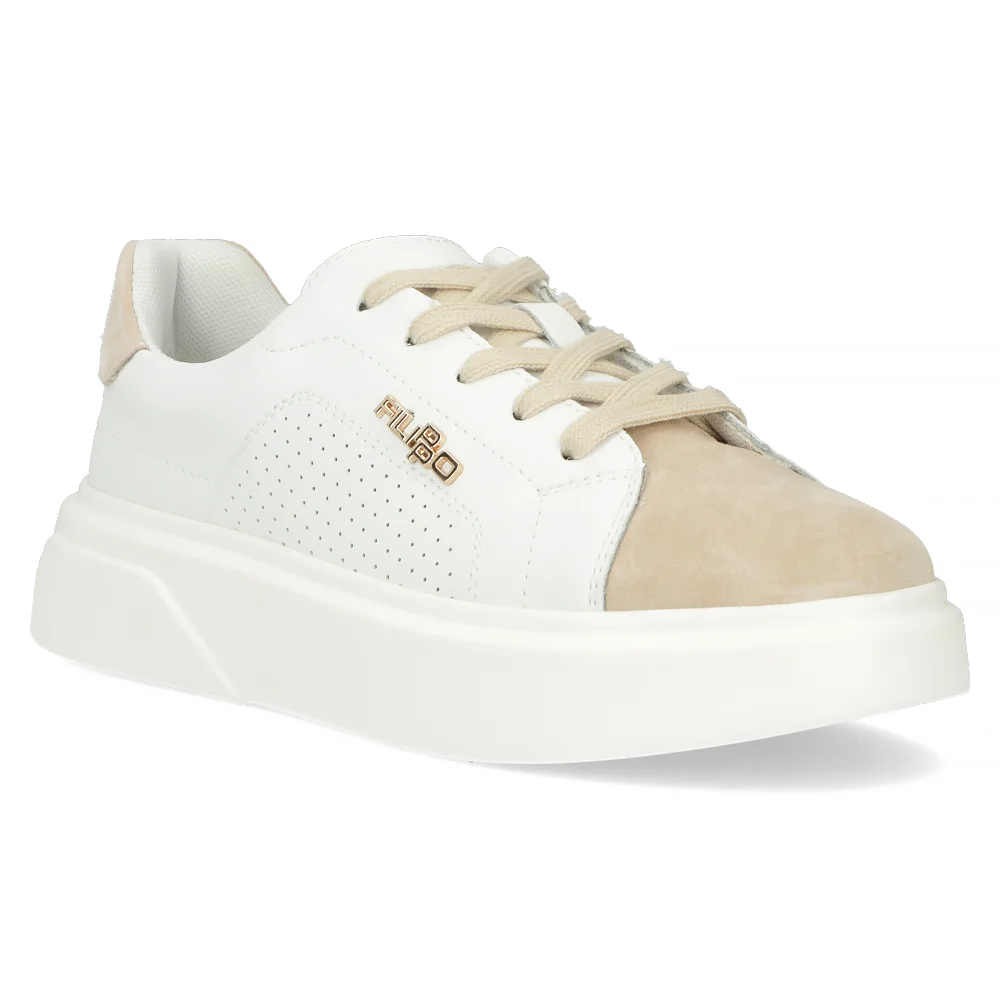 Leather sneakers Filippo DP6118/24 WH BEwhite