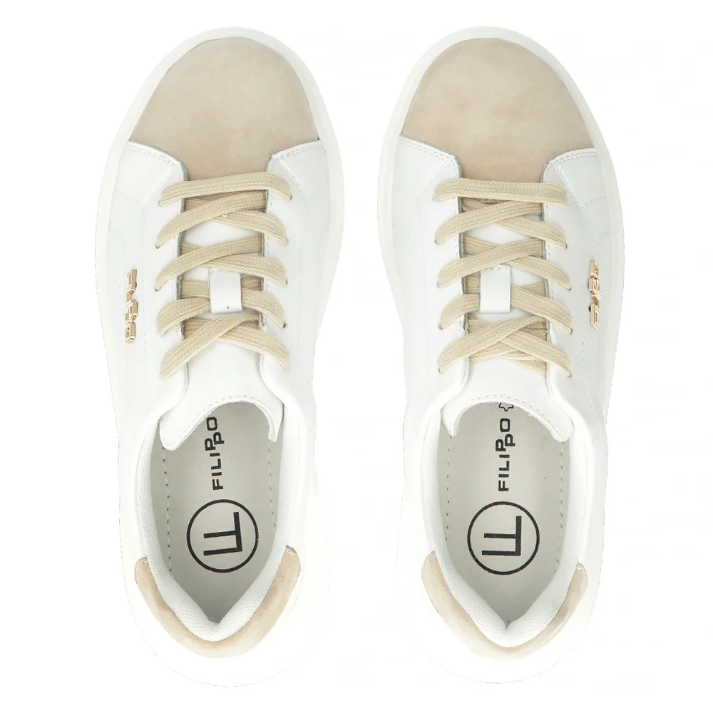 Leather sneakers Filippo DP6118/24 WH BEwhite