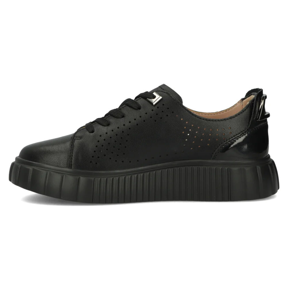 Leather sneakers Filippo DP6120/24 BK black