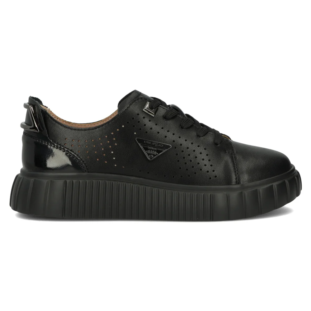 Leather sneakers Filippo DP6120/24 BK black