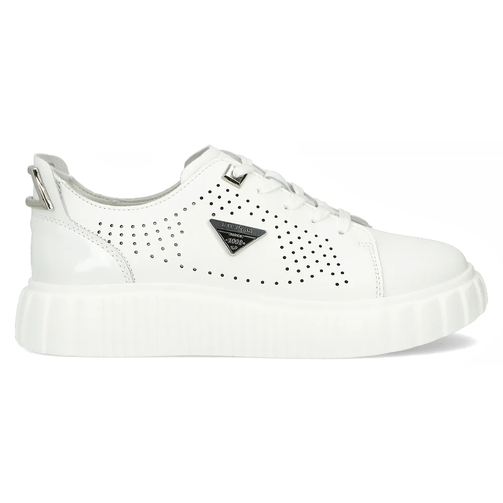 Leather sneakers Filippo DP6120/24 WH white