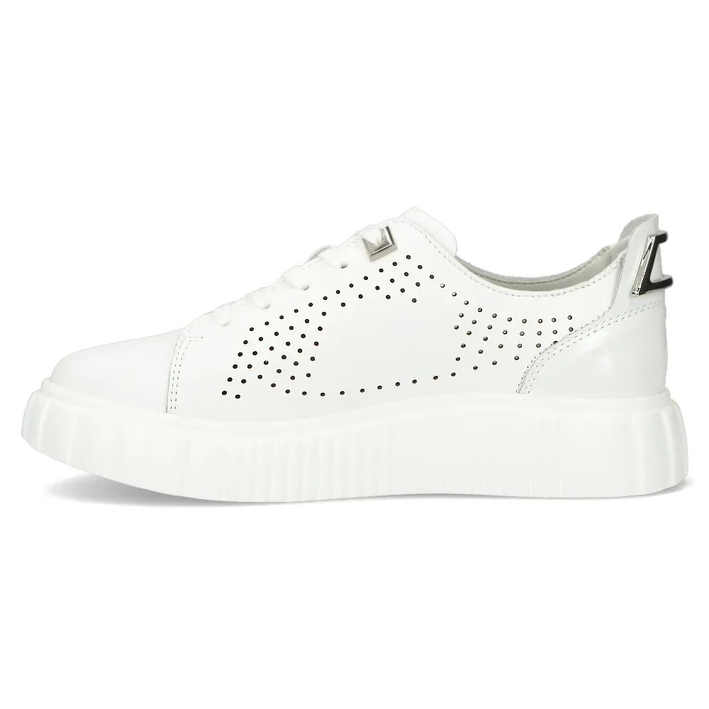 Leather sneakers Filippo DP6120/24 WH white