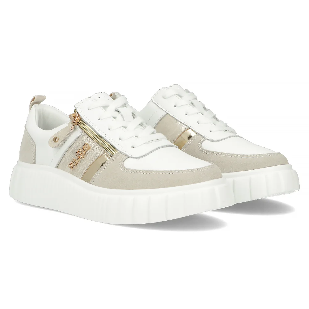 Leather sneakers Filippo DP6121/24 WH white