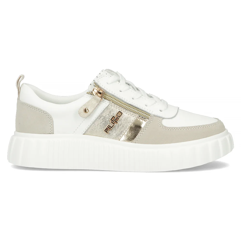 Leather sneakers Filippo DP6121/24 WH white