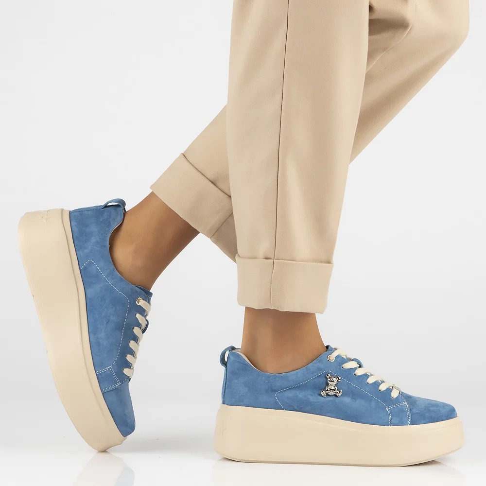 Leather sneakers Filippo DP6246/24 BL blue