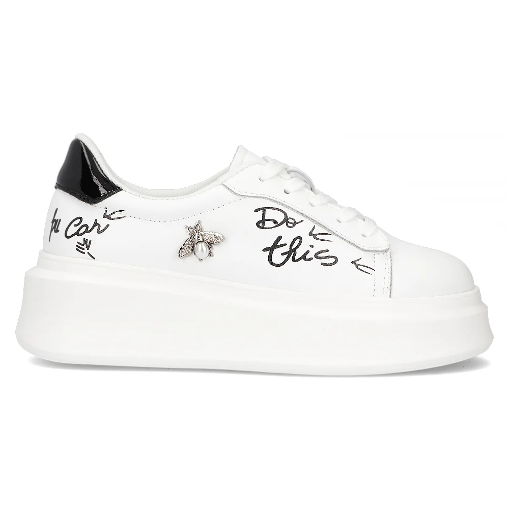 Leather sneakers Filippo DP6300/24 WH white