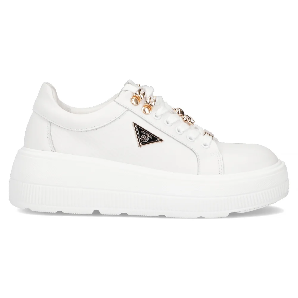 Leather sneakers Filippo DP6382/24 WH white