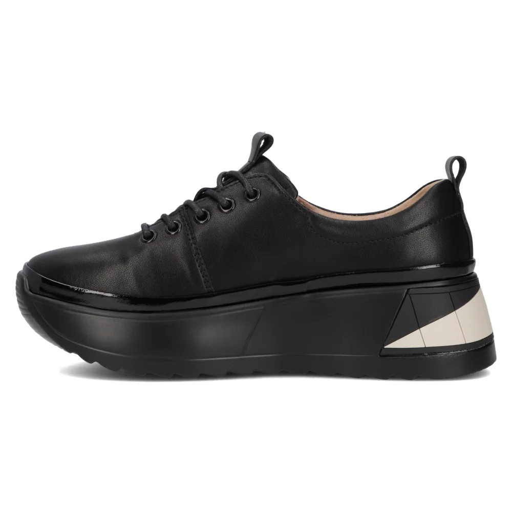 Leather sneakers Filippo DP6427/24 BK black