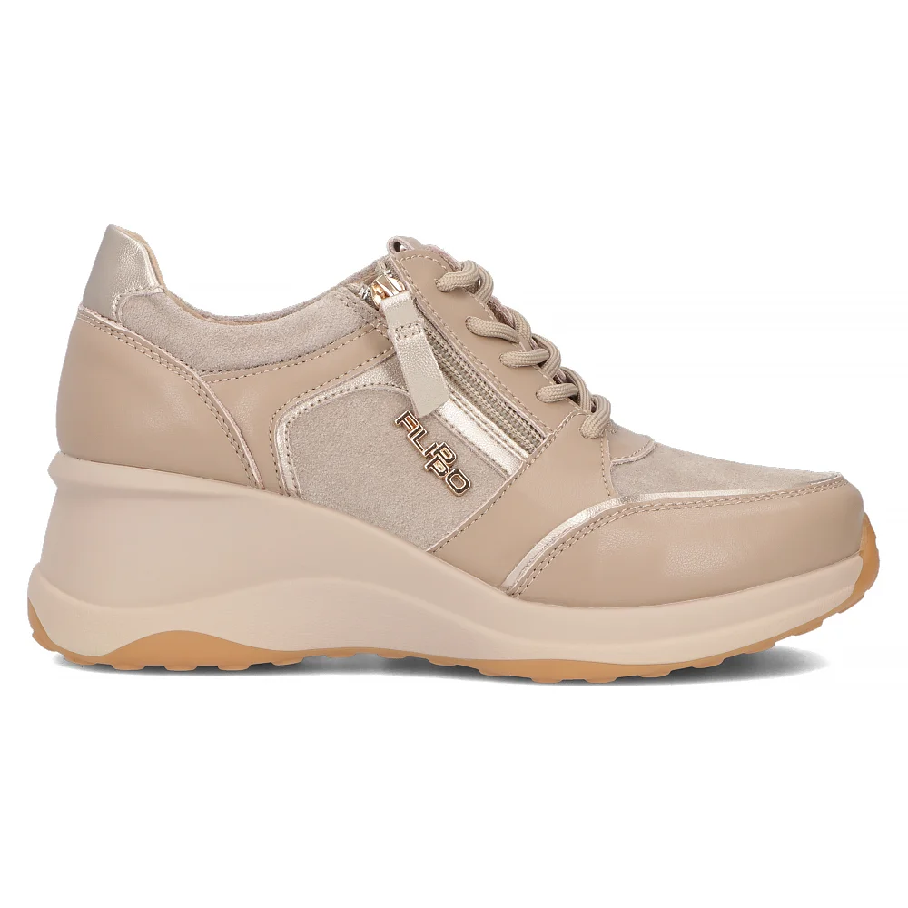 Leather sneakers Filippo DP6434/24 TP taupe