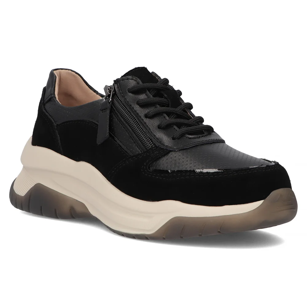 Leather sneakers Filippo DP6435/24 BK black