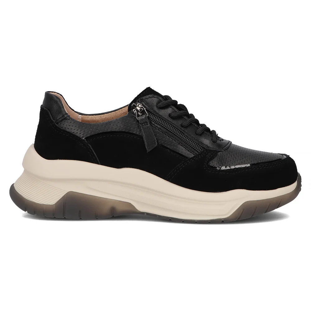 Leather sneakers Filippo DP6435/24 BK black