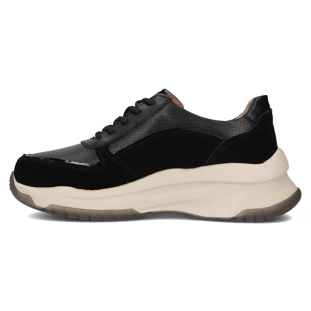 Leather sneakers Filippo DP6435/24 BK black