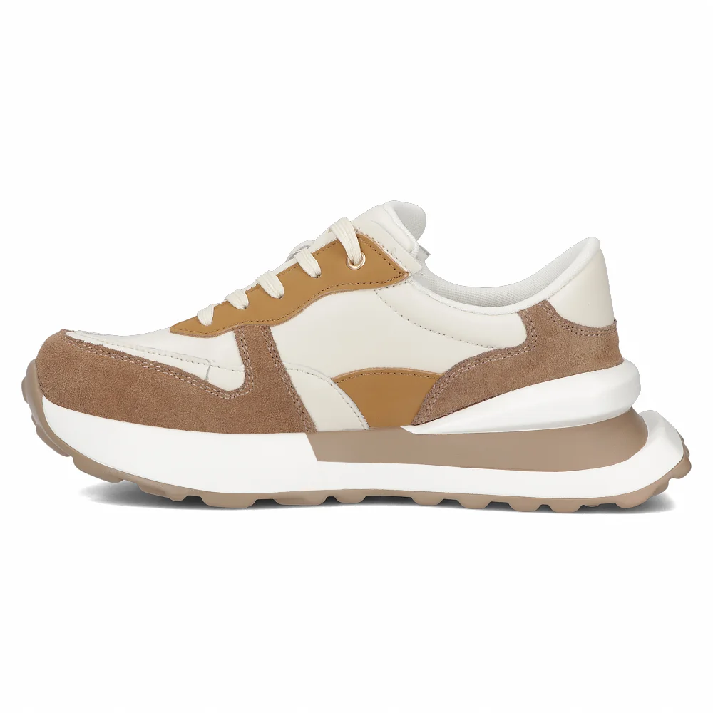 Leather sneakers Filippo DP6447/24 BE beige