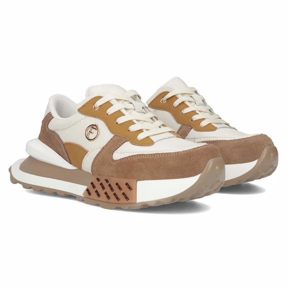 Leather sneakers Filippo DP6447/24 BE beige