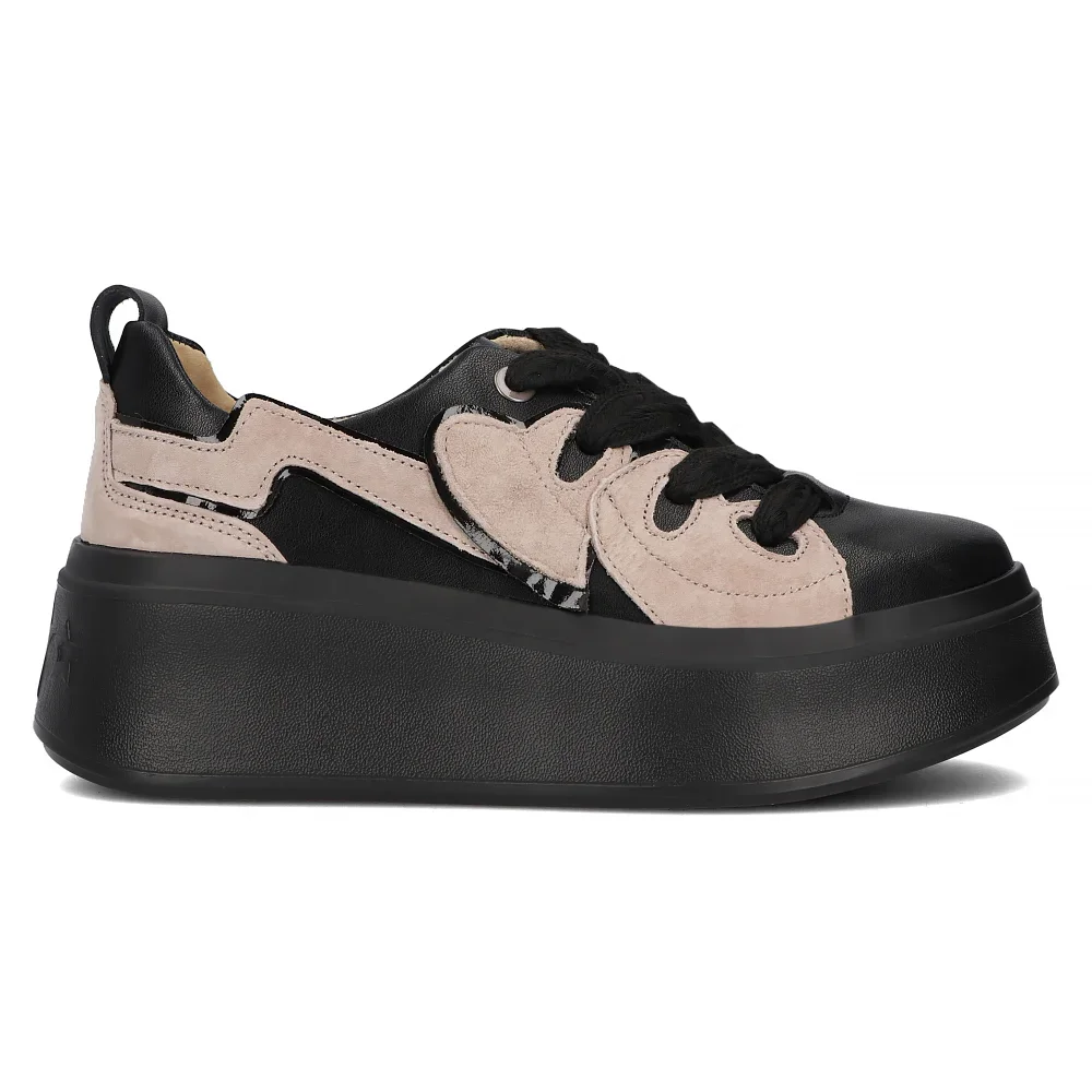 Leather sneakers Filippo DP6684/24 BK black