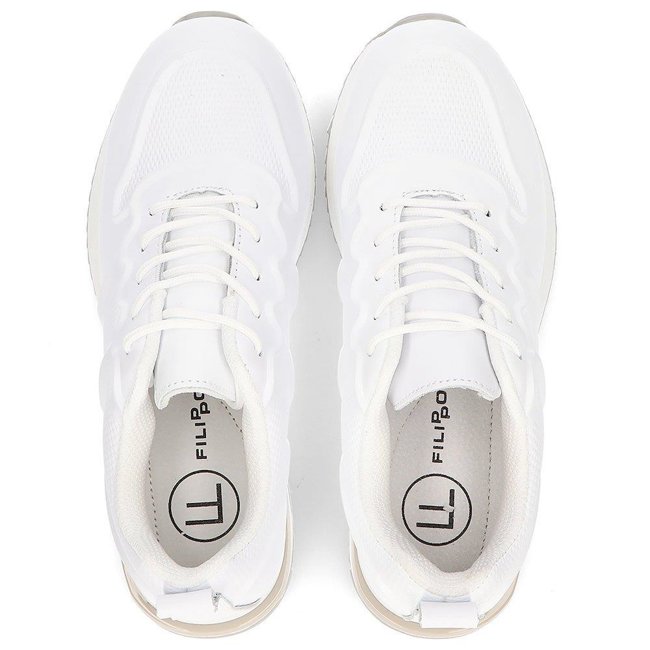 Leather sports sneakers Filippo DP2017/21 WH white