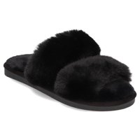 Fur slippers Black YL-60