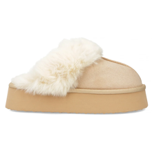 Fur slippers Filippo DK6679/24 BE beige