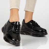 Leather Sneakers Filippo DP2138/23 BK D black