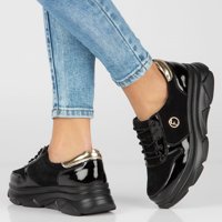 Leather Sneakers Filippo DP3185/23 BK black