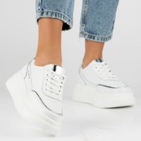 Leather Sneakers Filippo DP4556/23 WH white