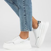 Leather Sneakers Filippo DP4556/23 WH white