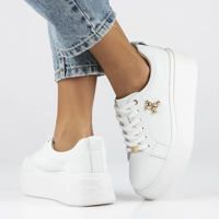 Leather Sneakers Filippo DP6246/24 WH white