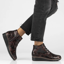 Leather ankle boots Filippo DBT3169/24 BG burgundy