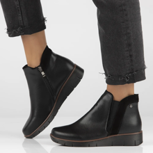 Leather ankle boots Filippo DBT4781/24 BK black