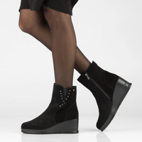 Leather ankle boots Filippo DBT4904/23 BK black