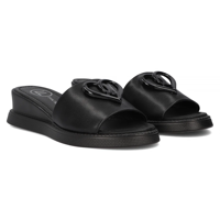 Leather flip-flops Filippo DK6068/24 BK black