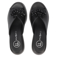 Leather flip-flops Filippo DK6077/24 BK black