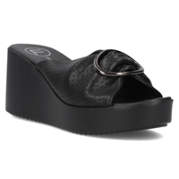 Leather flip-flops Filippo DK6201/24 BK black