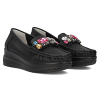 Leather loafers Filippo DP6084/24 BK black