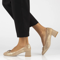 Leather pumps Filippo DP6178/24 GO gold