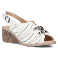 Leather sandals Filippo DS6033/24 WH white