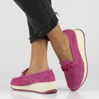 Leather shoes DP6212/24 FH fuchsia