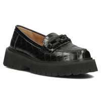 Leather shoes Filippo DP4792/23 BK CR black