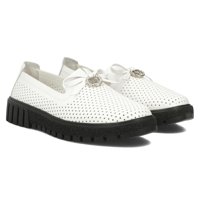 Leather shoes Filippo DP6057/24 WH white