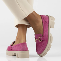 Leather shoes Filippo DP6100/24 FH fuchsia