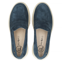 Leather shoes Filippo DP6124/24 BL blue