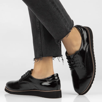 Leather shoes FilippoDP4796/23 BK black