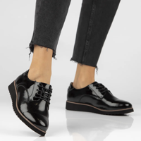 Leather shoes FilippoDP4796/23 BK black