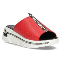 Leather slippers Filippo DK3679/22 RD red